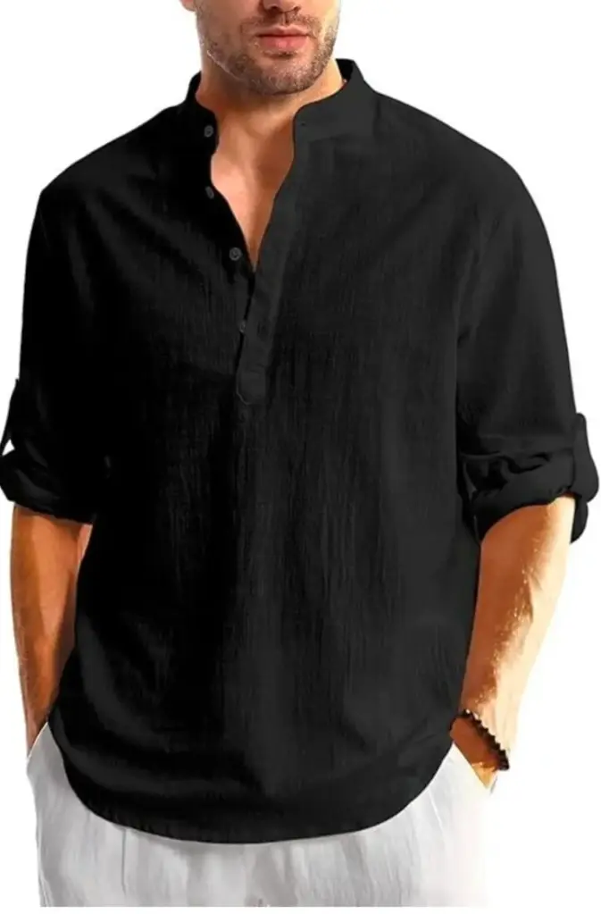 Men's Black Kurta