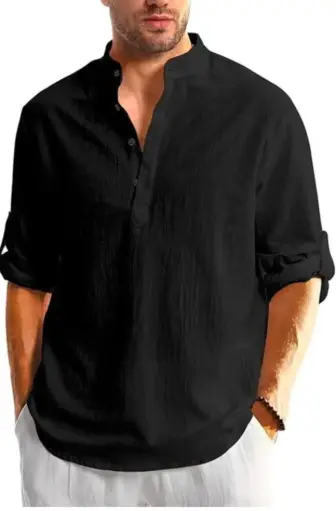 Men's Black Kurta